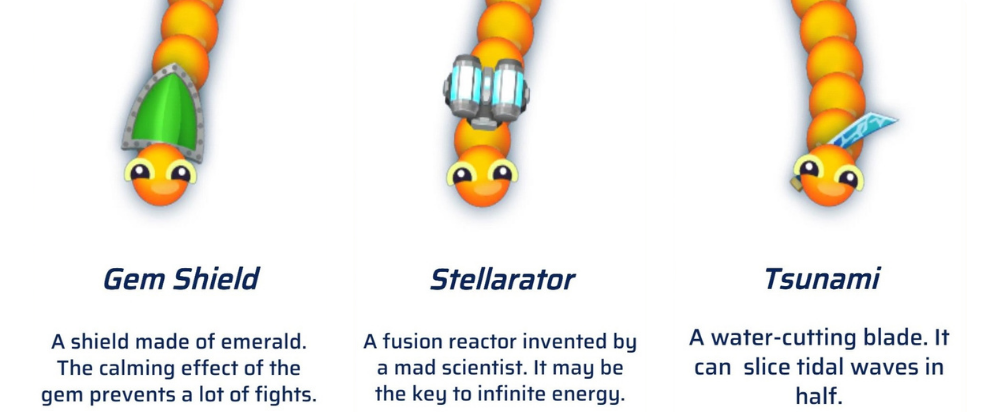 Must-Have Snake.io Accessories To Make You Stand Out 3 Back accessory preview for Gem Shield, Stellarator, Tsunami