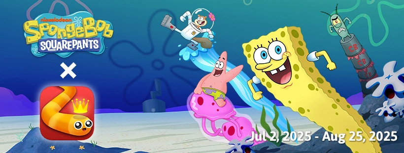 Snake.io+ July 2025 Live Event: Snake x SpongeBob SquarePants