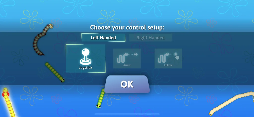 Choose your control setup:
Left Handed (selected) | Right Handed
