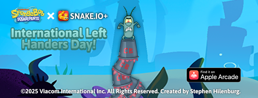 Celebrating International Left-Handers Day in Snake.io+!