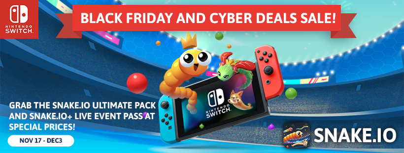Snake.io Black Friday and Cyber Deals Sale on the Nintendo eShop! 1 Snake.io Black Friday and Cyber Deals Sale on the Nintendo eShop!