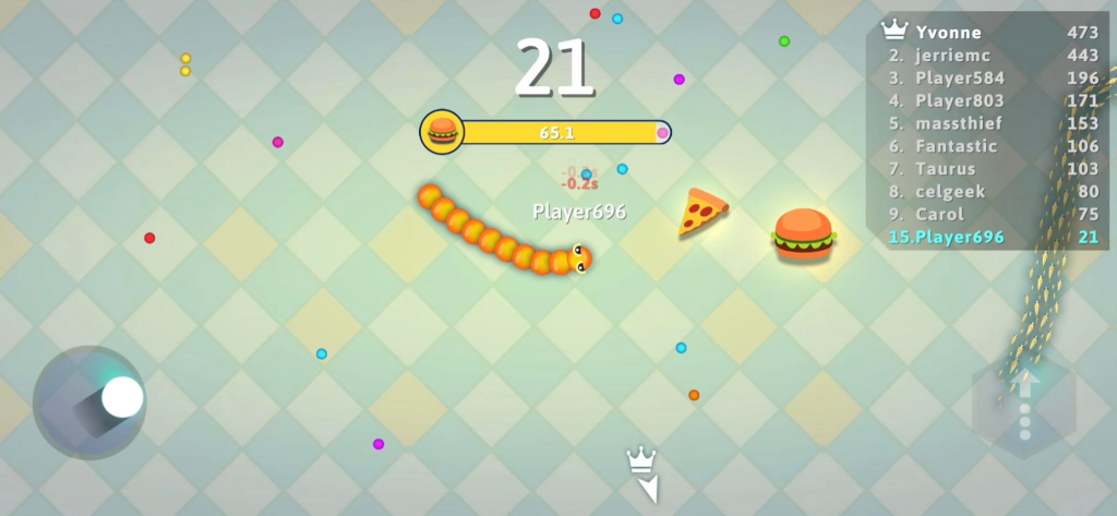 Exploring Snake.io Game Modes on Facebook Instant! 6 Screenshot of Hunger Mode