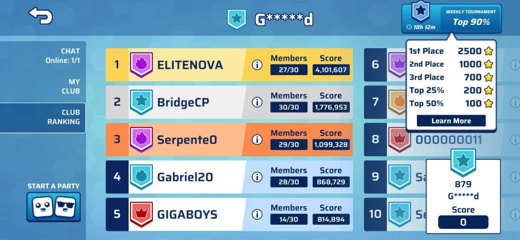 Snake.io screenshot snake club leaderboards