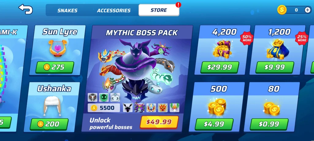 Screenshot of Store
