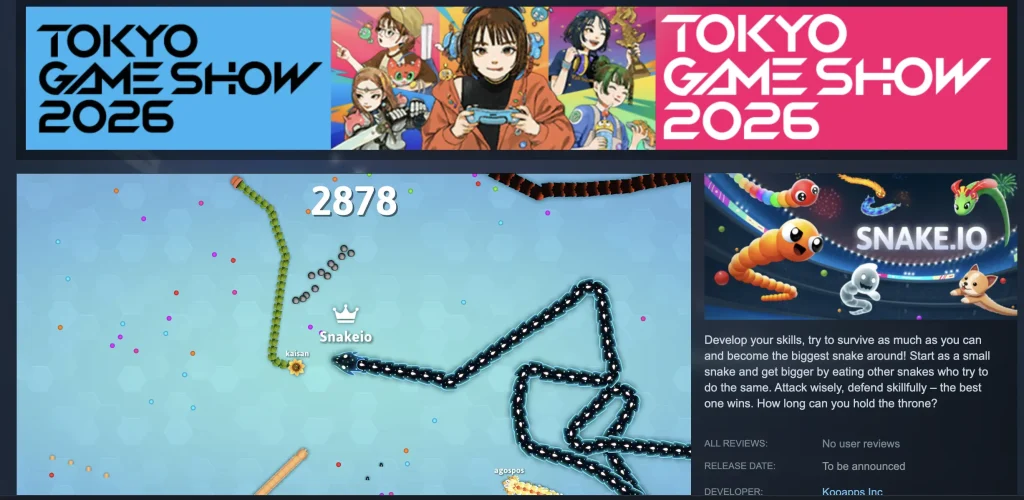 Snake.io Tokyo Game Show 2026